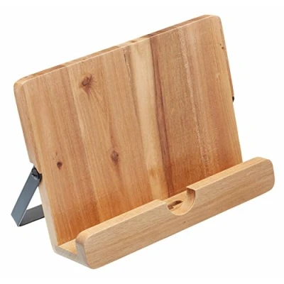 Afbeelding van KC Blue Natural Elements Houten Kookboekstandaard of Tablethouder 24 x 18 6 centimeter Acaciahout
