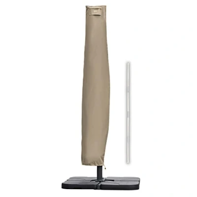 Image de Sekey Housse de Protection pour Parasol (résistante aux UV et à la poussière l&#039;eau, résistante intempéries, déchirures),Taupe
