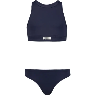 Afbeelding van PUMA Girls&#039;Racerback Bikini Set, Blauw, Maat 8 Y