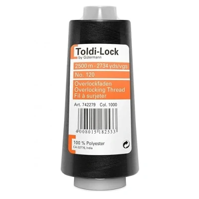 Afbeelding van Gutermann Toldi Lock Overlock naaigaren, 2500 m, 1000 stuks