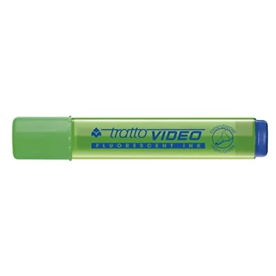 Afbeelding van Tratto Video markeerstift 12 stuk(s) Beitelvormige punt Groen