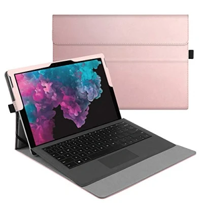 Afbeelding van FINTIE Beschermhoes voor Microsoft Surface Pro 7+ 2021 / 7 6 5 4 3 12,3 inch Hoesje met meerdere hoeken, beschermhoes, tas, roségoud