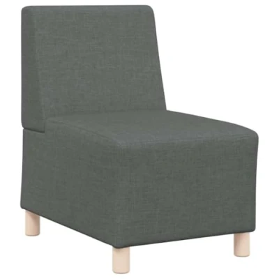 Afbeelding van vidaXL Fauteuil 55 cm stof donkergrijs