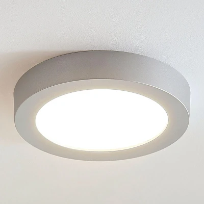 Afbeelding van Arcchio Plafondlamp badkamer 1licht kunststof H: 3.9 cm zilver, wit Inclusief lichtbron