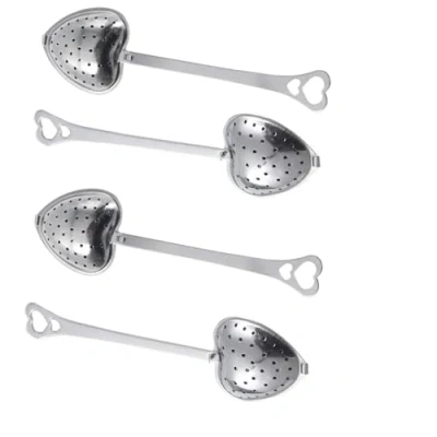 Afbeelding van Thee Infuser,4 Stuks Filter,Roestvrij Staal Ball Infuser,Thee Infuser Filter voor elke losse thee,Thee Bladeren