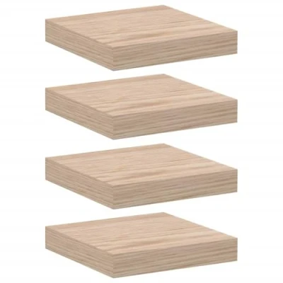 Afbeelding van vidaXL Wandschappen 4 st 23x23,5x4 cm bewerkt hout