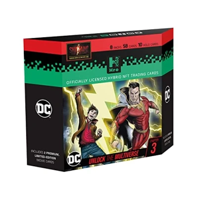 Afbeelding van Hro 10037761 0001 Hybrid NFT Trading Cards Chapter 3: Shazam Premium starterbox 8 stuks