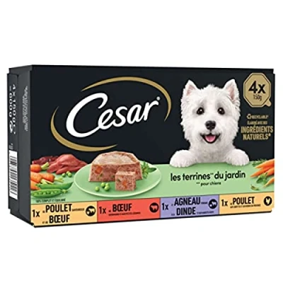 Afbeelding van Cesar Classic Hondenvoer Gemengd pakket 4 x 150 g