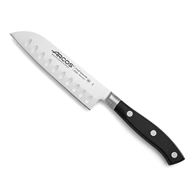 Afbeelding van Arcos Riviera serie Santoku mes 140 mm nitrum gesmeed roestvrij staal lemmet Polyoxymethyleen (POM) handvat zwart