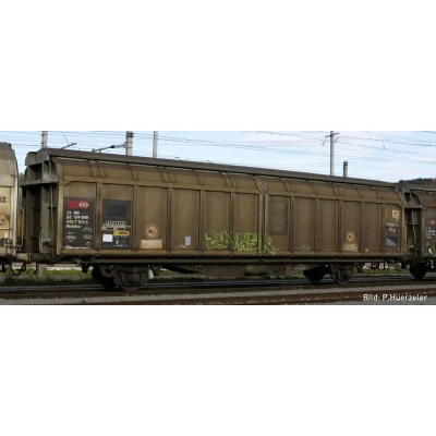 Afbeelding van Hobbytrain H24660 N set van 2 schuifwandwagens Hbbilns de SBB