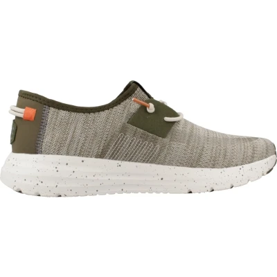 Afbeelding van HEYDUDE Sirocco Sport Mode Heren Sneakers Green/Dusty Olive/Orange Maat 42