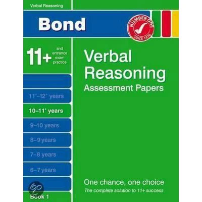 Afbeelding van Bond Verbal Reasoning Assessment Papers 10 11+ Years Book 1