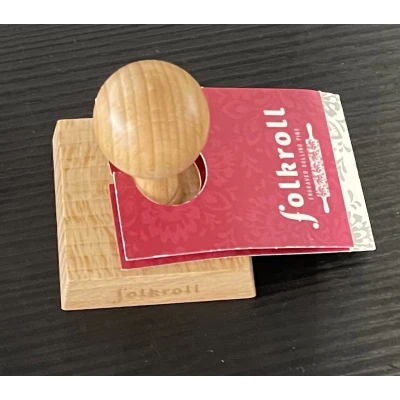Afbeelding van Folkroll Koekjesstempel Happy Birthday Vierkant Hout