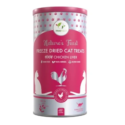 Afbeelding van Pawfect Freeze Dried kattensnacks Kippenlever 50 gr.
