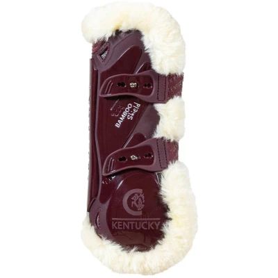 Afbeelding van Kentucky Horsewear Vegan bont Peesbeschermers bamboo elastiek bordeaux M
