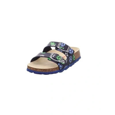 Afbeelding van Superfit Fussbettpantoffeln pantoffels voor jongens, Blauw Groen 8011