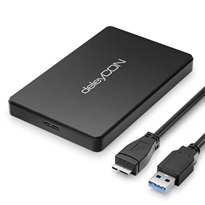 Afbeelding van deleyCON USB 3.1 Gen SSD harde schijf behuizing 1 voor schijven SATA 3 SSD/HDD/7 mm/9,5 mm III 6,35 cm externe UASP Zwart