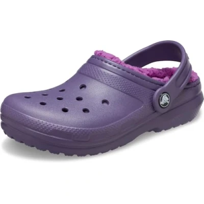 Image de Crocs Sabots classiques doublés unisexes pour enfant, Bleu nuit, 33/34 EU