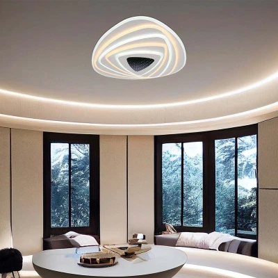 Afbeelding van V TAC VT 7959 Designer plafondlamp IP20 Wit lamphuis 120 Watt 12800 Lumen 3IN1