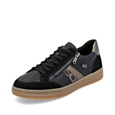 Afbeelding van Remonte RemonteTEX D2C04 Baskets basses pour femme, semelle lâche, imperméable, remonteTEX, Noir Combi 03, 44 EU
