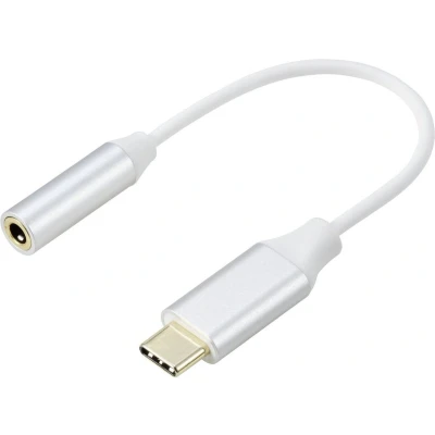 Afbeelding van Renkforce USB C, Audio Aansluitkabel [1x C 1x Audio, stereo (3,5 mm aansluiting)] 0.1 m Wit