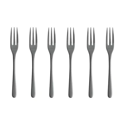 Afbeelding van Sambonet Gebaksvorkjes Taste Zwart 6 Stuks
