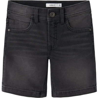 Afbeelding van NAME IT NKMSILAS SLIM L DNM SHORTS 3339 IS TB Jongens Broek Dark Grey Denim