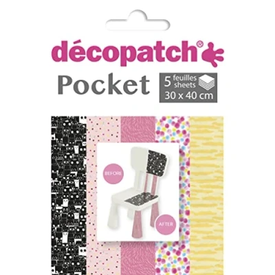 Afbeelding van Décopatch Ref. DP029C Zakpapier Kindermotieven Bevat 5 extra vellen papier Elk vel meet 30 x 40 cm Klein formaat 13 9,5