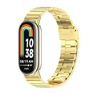 Afbeelding van Stalen band Goud Xiaomi Smart 8 RVS horlogeband