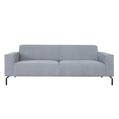 Afbeelding van Bronx71® 3 zitsbank Kansas lichtgrijs ribstof