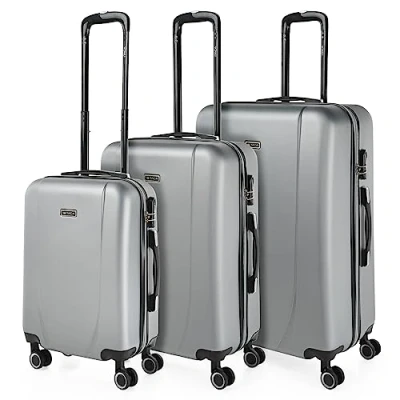 Afbeelding van ITACA trolley koffers, ABS Harde buitenbekleding, bestendig en licht. Telescopische handgreep, 2 handvatten, 4 wielen. Geïntegreerd slot. Lage kosten, klein, gemiddeld, groot