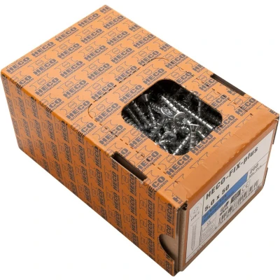 Afbeelding van Heco 58060551 Fix plus spaanplaatschroeven Staal Verzinkt Verzonken Deeldraad Pozidriv PZ3 6 x 90mm (100st)