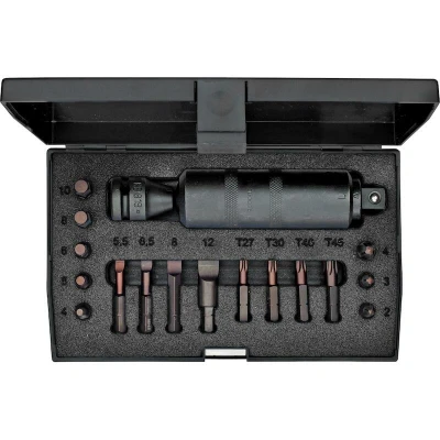 Image de GEDORE K 1900 018 jeu de tournevis à percussion 1/2&quot; 18 pièces 6654600