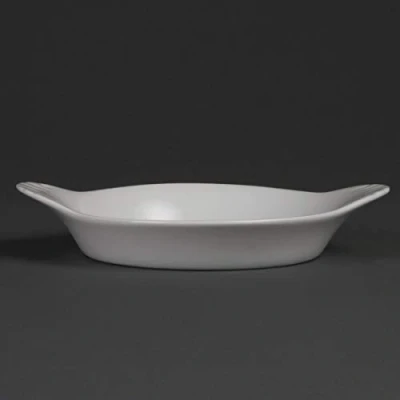 Afbeelding van Olympia Whiteware ronde gratineerschalen met handvatten 19,2cm (6 stuks)