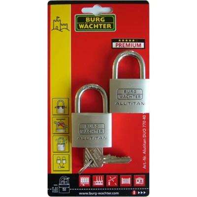 Afbeelding van Burg Wächter 36161 Hangslot 40.00 mm Gelijksluitend Aluminium Sleutelslot