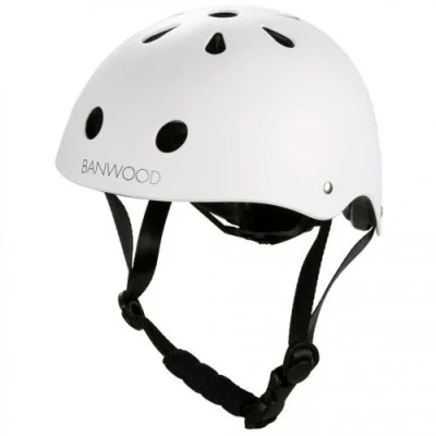 Afbeelding van Banwood klassieke kinderhelm wit