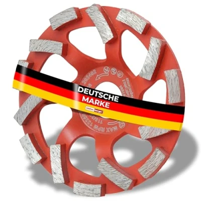 Afbeelding van Woltersberger® Diamantslijpschijf 115 mm x 22,23 voor schuurwerkzaamheden met beton en harde bouwmaterialen, graniet, natuursteen, dekvloer, gips, marmer