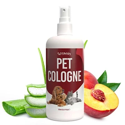 Afbeelding van Petsly® parfum voor honden en katten, 250 ml, perzikaroma, neutraliseert slechte geuren, hondengeur, kattengeur, eau de honden, deodorant geur kattenbakvulling