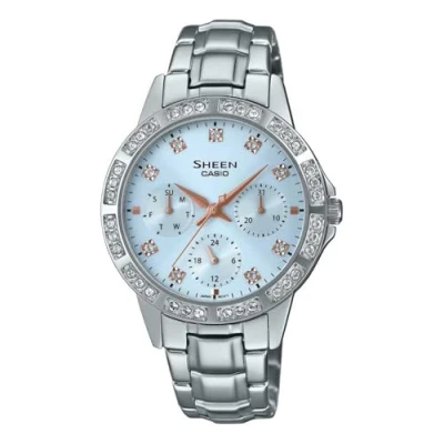 Afbeelding van Casio Sheen SHE 3517D 2AUEF Horloge Staal Zilverkleurig Ø 34 mm