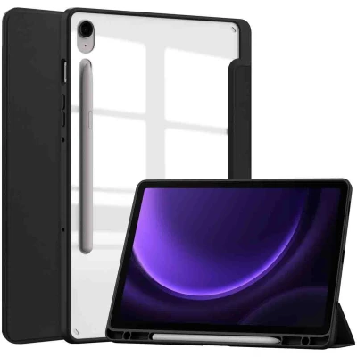 Afbeelding van iMoshion Tablet Hoes Geschikt voor Samsung Galaxy Tab S9 11.0 inch / FE Trifold Hardcase Bookcase Zwart