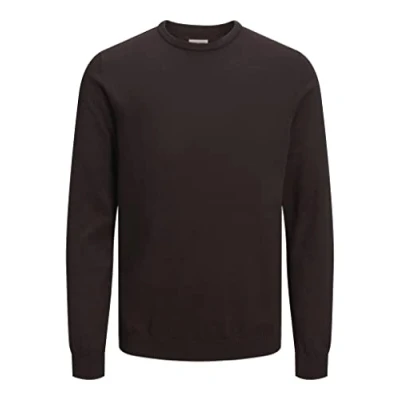 Afbeelding van Jack &amp; Jones Jjeaaron Knit Crew Neck Noos Sweatshirt voor heren, Bruin (mulch)