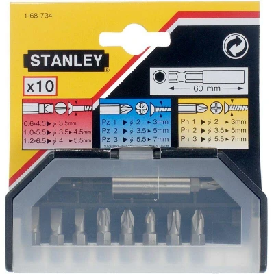 Image de STANLEY 1 68 734 jeu d&#039;embouts de tournevis 10 pièces