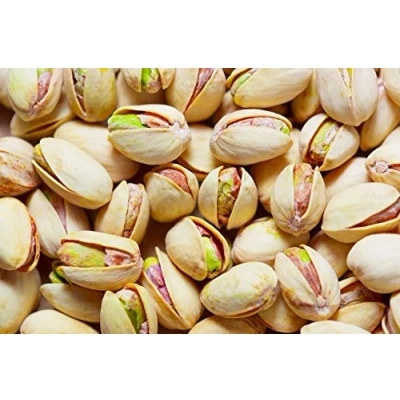 Afbeelding van DORIMED Hele pistachenoten 1 kg met schelpen gezouten gegrilde GMO vrij veganistisch en vegetarisch geroosterde hersluitbare zak