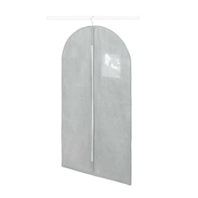 Afbeelding van Compactor Kledinghoes voor compactor, kort jassen en pakken, ritssluiting, stofdicht, Boston serie, 60 x 100 cm, grijs/wit, RAN10162