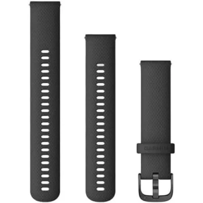 Afbeelding van Garmin Quick Release Siliconen Horlogebandje 20mm Polsbandje Wearablebandje Zwart