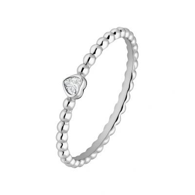 Afbeelding van Lucardi Modern Basic Ring, Dames, Maat: 57, Silver coloured