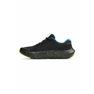 Afbeelding van Under Armour Ua Bgs Surge 4 Sneakers voor jongens, Zwart, hoge zichtbaarheid, geel, wit