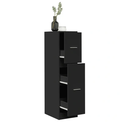 Afbeelding van vidaXL Apothekerskast 30x41x118 cm bewerkt hout zwart