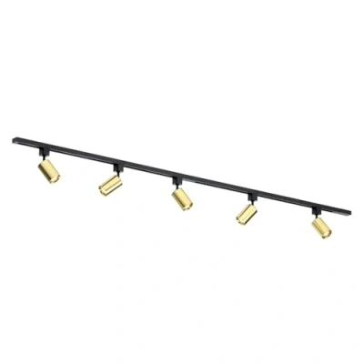Afbeelding van Focus III 1 Fase Railverlichting GU10 200cm I vorm 5 spots Railsysteem Goud