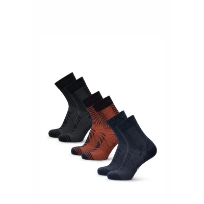Afbeelding van Danish Endurance 3 PACK Sokken, Maat: 43 47, navy orange, black,